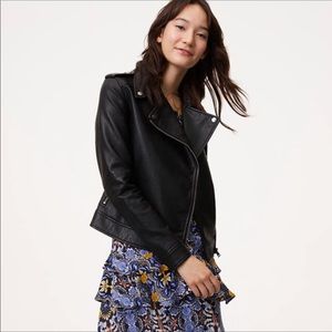 NWOT Loft Faux Leather Motorcycle Jacket. Size 18